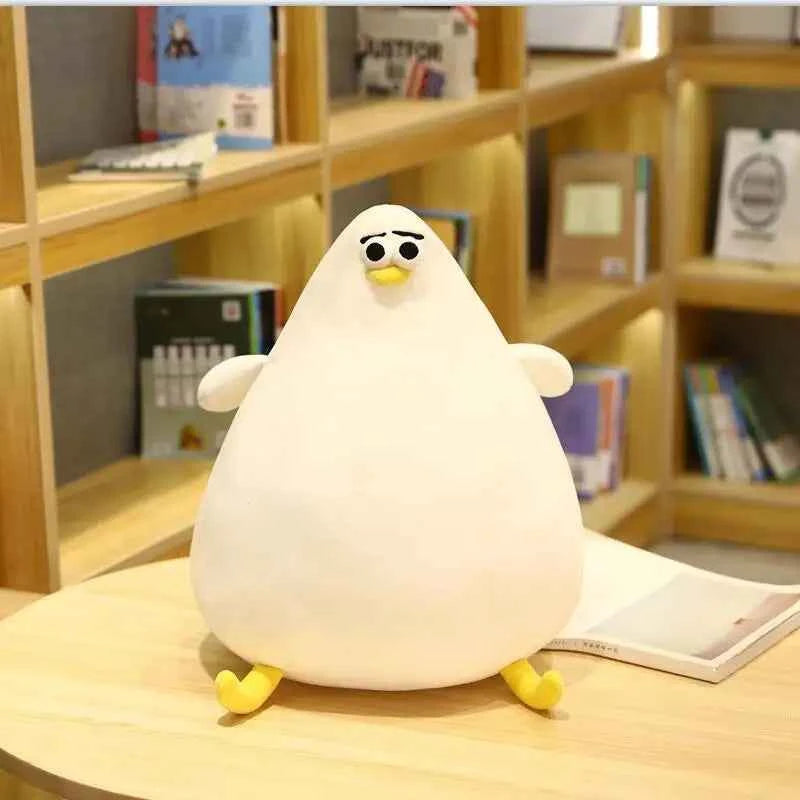 Giant Round Penguin Plush Pillow – Soft Fluffy Stuffed Animal