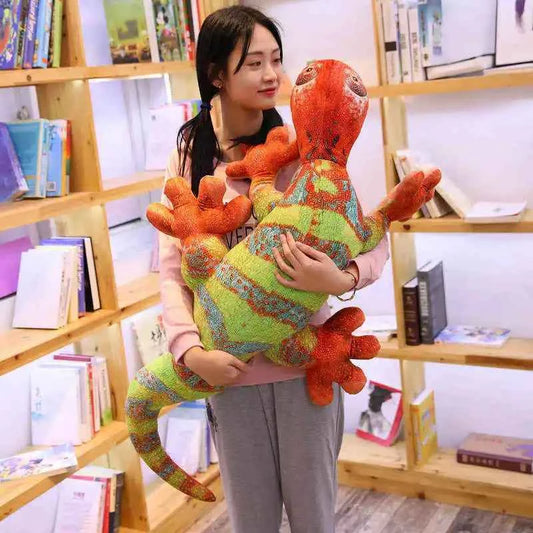 Realistic Lizard & Chameleon Plush Toy – Giant Reptile Stuffed Animal Pillow B