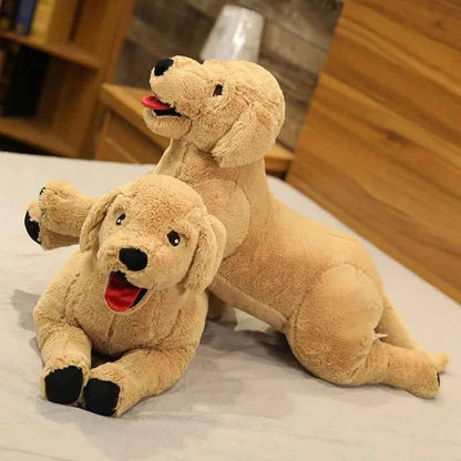 New 35/75cm Simulation Labrador Dog Plush toy Creative Realistic Animal Puppy Dolls Stuffed Soft Toys for Children Birthday Gift