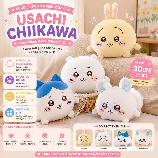 Large Size 30cm Usachi Chiikawa Doll Kawaii Plush Toy Bear