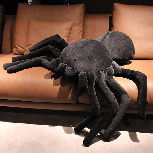 Kawaii Spider Plush Toy – Giant Cute Spider Stuffed Animal Pillow Black
