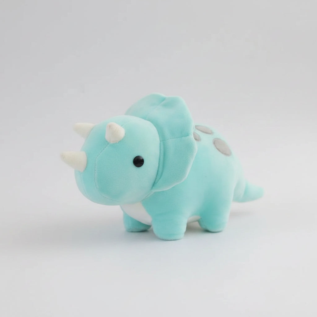 Kawaii Dinosaur Plush Toy – Soft Stuffed Triceratops & Tyrannosaurus Hug Doll (30 & 50cm) Blue