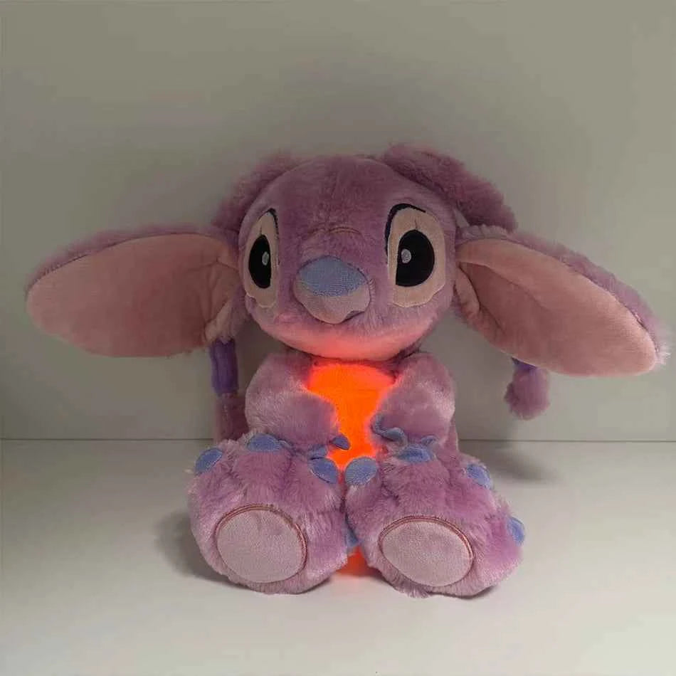 Lilo & Stitch Breathing Soothing Plush - Musical Sleep Aid Toy with Lights Pink