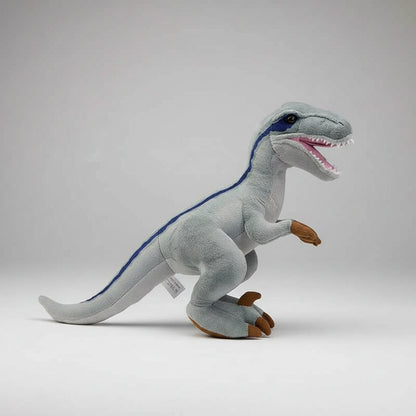 Realistic Velociraptor Plush Toy – Soft Dinosaur Stuffed Animal Grey 15.7" (40cm)