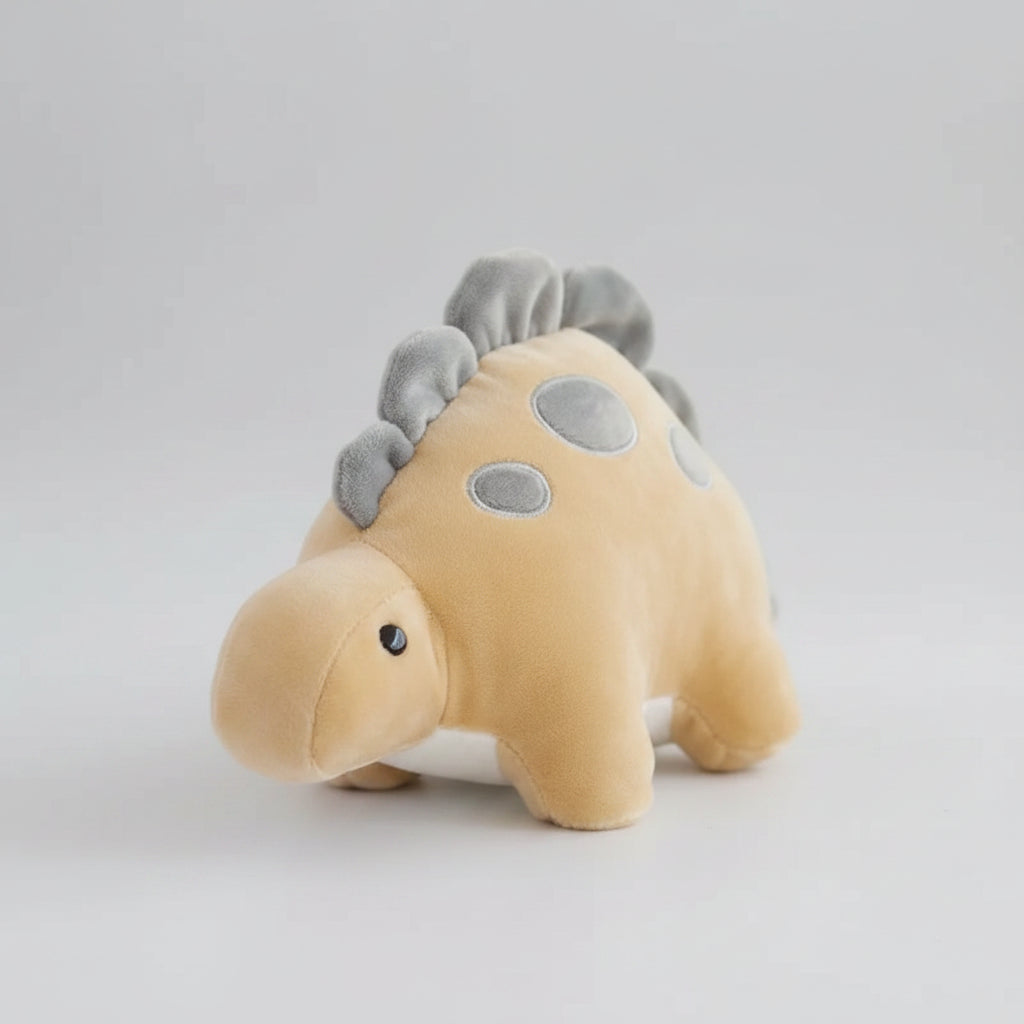 Kawaii Dinosaur Plush Toy – Soft Stuffed Triceratops & Tyrannosaurus Hug Doll (30 & 50cm) Brown