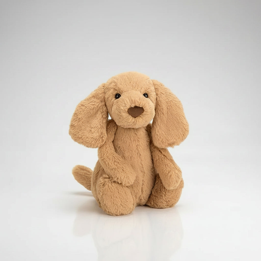 Kawaii Mini Animal Plush Toy – Soft Room Decor Doll Collection (Duck, Puppy, Owl, Bee) Toffee puppy