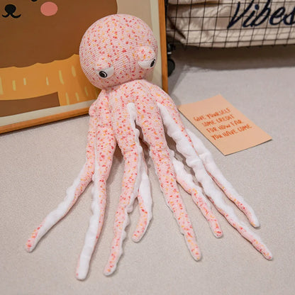 Giant Long Legs Octopus Plush Pillow – Soft Marine Stuffed Animal Pink