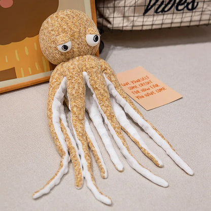 Giant Long Legs Octopus Plush Pillow – Soft Marine Stuffed Animal Yellow