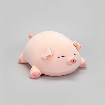 Kawaii Pink Piglet Plush Toy – Soft Stuffed Pig Sleeping Pillow in Open & Close Eye (40–80cm) Close eye