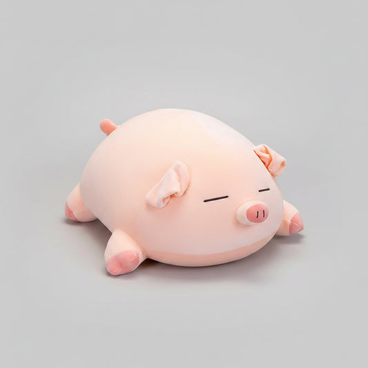 Kawaii Pink Piglet Plush Toy – Soft Stuffed Pig Sleeping Pillow in Open & Close Eye (40–80cm) Close eye