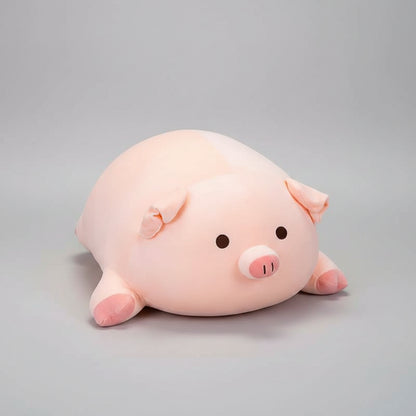 Kawaii Pink Piglet Plush Toy – Soft Stuffed Pig Sleeping Pillow in Open & Close Eye (40–80cm) Open eye