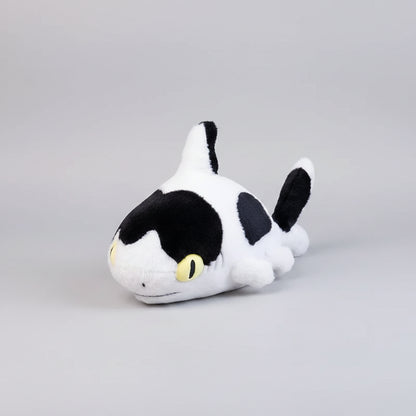 Kawaii Cow Shark Plush Toy – Fluffy Black & White Marine Animal Sleeping Bolster (50–100cm) Cow Shark
