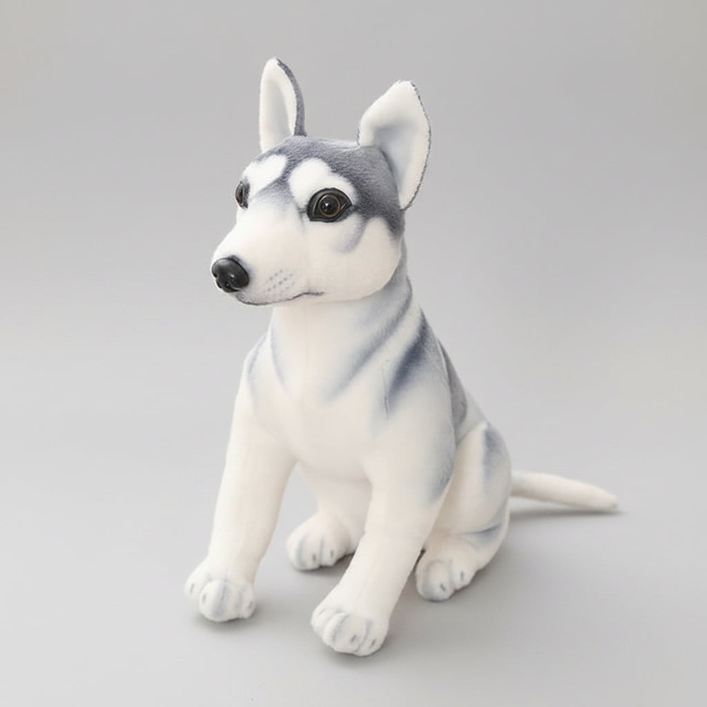 Realistic Husky Plush Toy – Simulation Siberian Husky Stuffed Dog