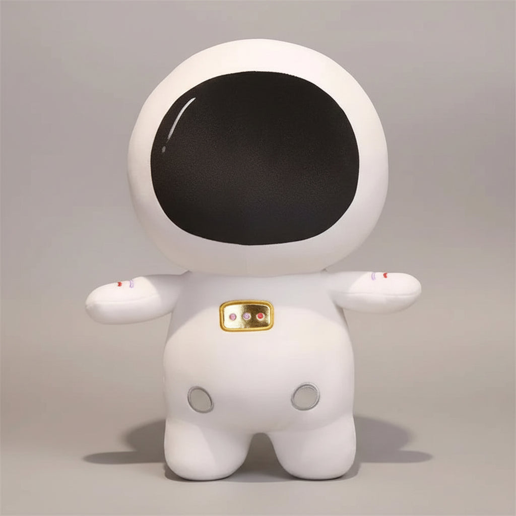 Kawaii Space Astronaut Plush Toy – Super Soft Cosmonaut Stuffed Cartoon Pillow (35 & 50cm) White