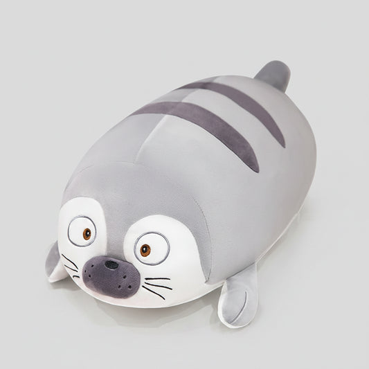 Cute Sea Lion Plush Toy – Soft Seal Stuffed Animal Hug Pillow Gray