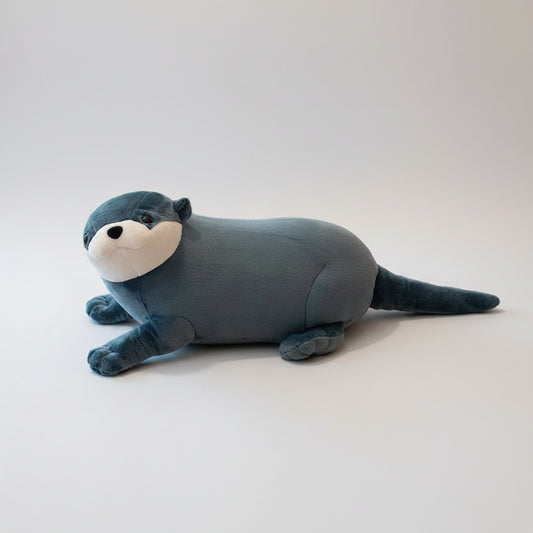 Realistic Otter Plush Toy – Cute Sea Otter Stuffed Animal Pillow Blue