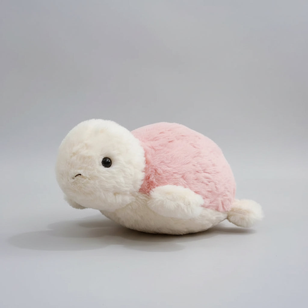 Kawaii Tortoise Plush Pillow – Soft Stuffed Sea Turtle Cushion in Green & Pink (25–60cm) Pink