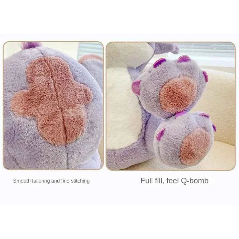 Purple Stitch plush toy with big ears and cute expression sitting upright