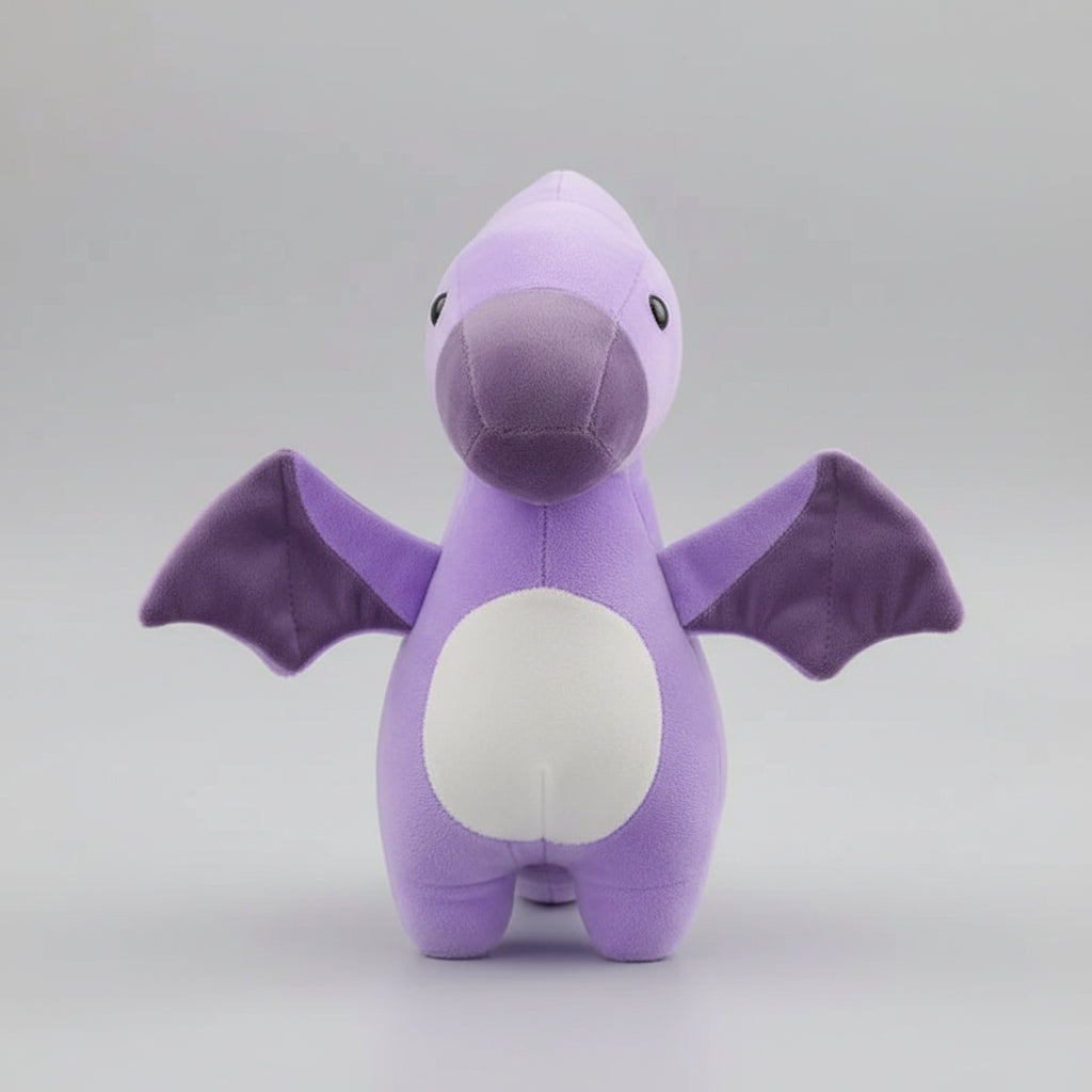 Kawaii Dinosaur Plush Toy – Soft Stuffed Triceratops & Tyrannosaurus Hug Doll (30 & 50cm) Purple