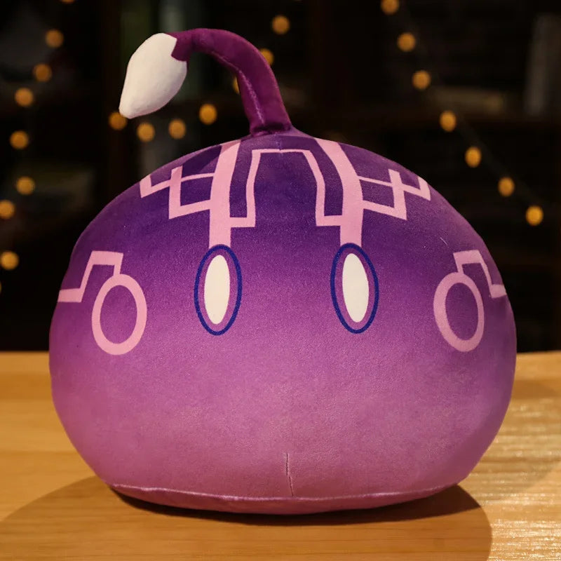 Genshin Impact Elemental Slime Plush Pillow - Soft Stuffed Cushion Collectible Gift, 7 Elements and 2 Sizes Lei