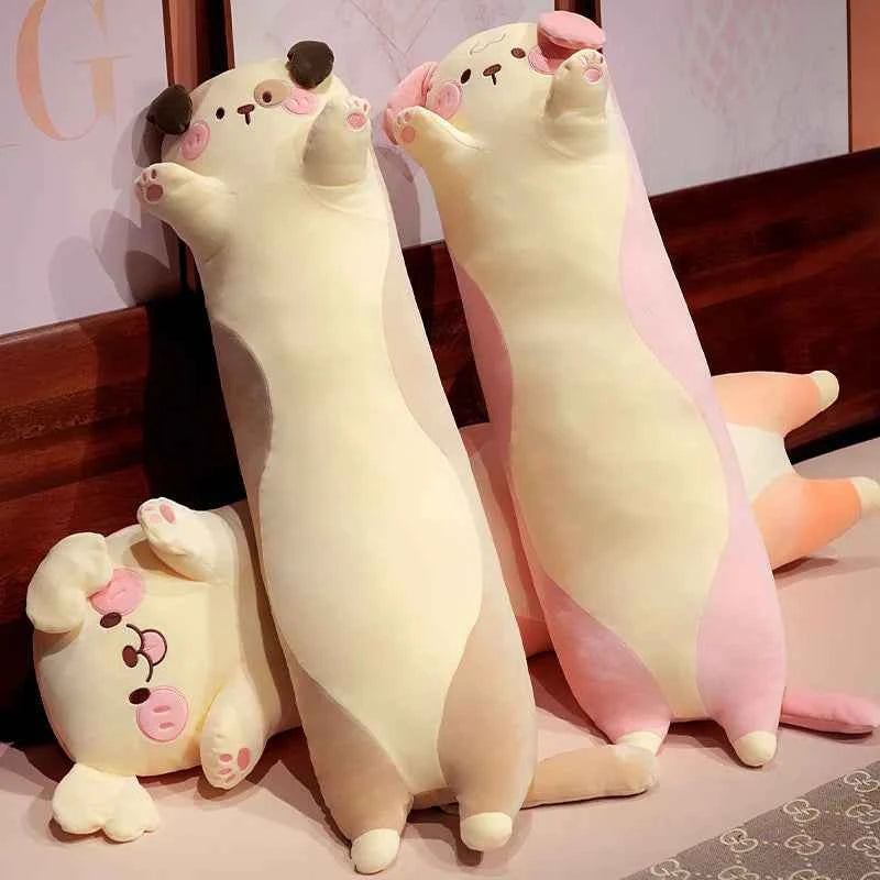 Giant Long Cat Plush Toy (35.4/43.3 in) - Cylindrical Animal Bolster Sleeping Pillow Gift