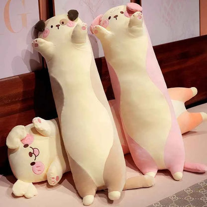 Giant Long Cat Plush Toy (35.4/43.3 in) - Cylindrical Animal Bolster Sleeping Pillow Gift