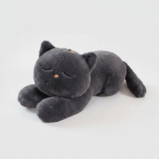 Giant Cute Lying Cat Plush Toy (23.6/35.4 in) - Soft Simulated Cat Pillow Gift Grey A