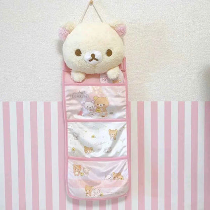Kawaii Rilakkuma Wall Hanging Storage Bag Cartoon Bear Door B