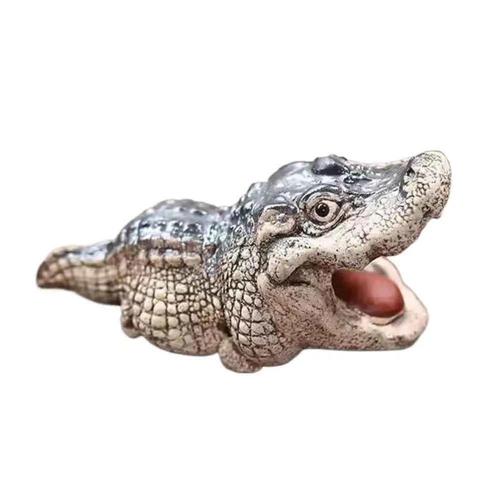 Mini Chubby Crocodile Figurine Realistic Little Gift B