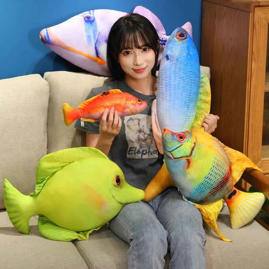 Kawaii Fantasy Fish Plush Doll - Soft Stuffed Ocean and Fantasy Sea Creature Toy and Gift in 5 Styles, 30cm