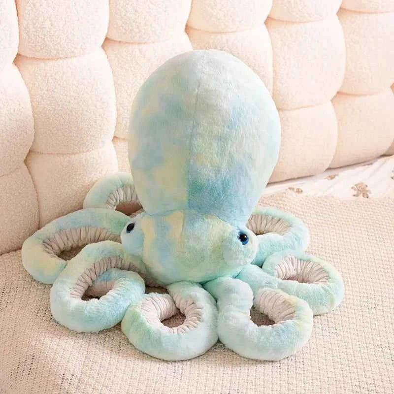 Kawaii Cartoon Octopus Plush Toy - Soft Stuffed Sea Creature Companion and Gift in 3 Colors, 30cm and 45cm Yellow