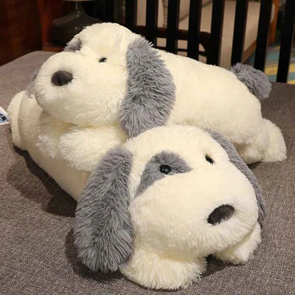 Soft Lying Dog Plush Toy – Giant Fluffy Puppy Hug Pillow
