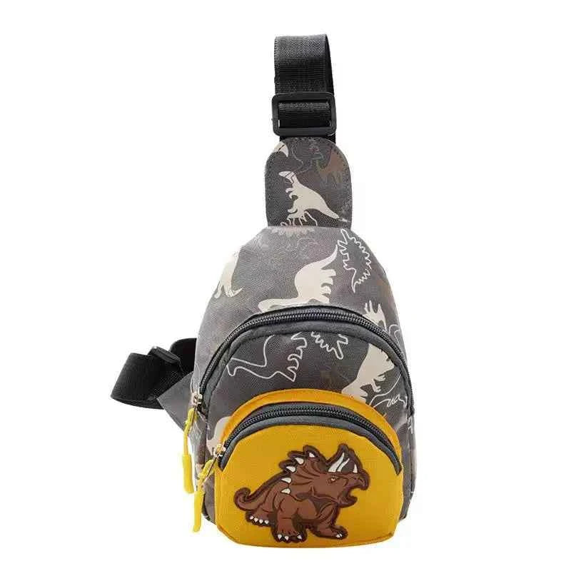 Cute Dinosaur Children's Sling Bag (7.1 in) - Waterproof Oxford Crossbody Chest Bag
