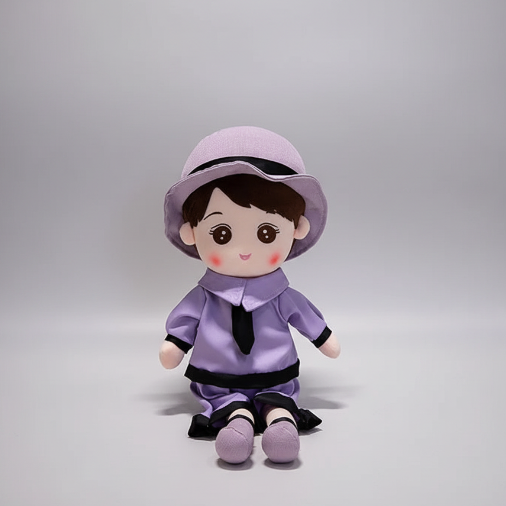 Kawaii Plush Girl Doll – Soft Stuffed Doll Toy for Kids and Decor