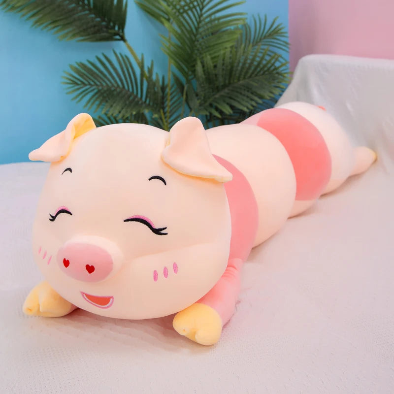 Caterpillar Pig Plush Pillow – Giant Kawaii Stuffed Animal