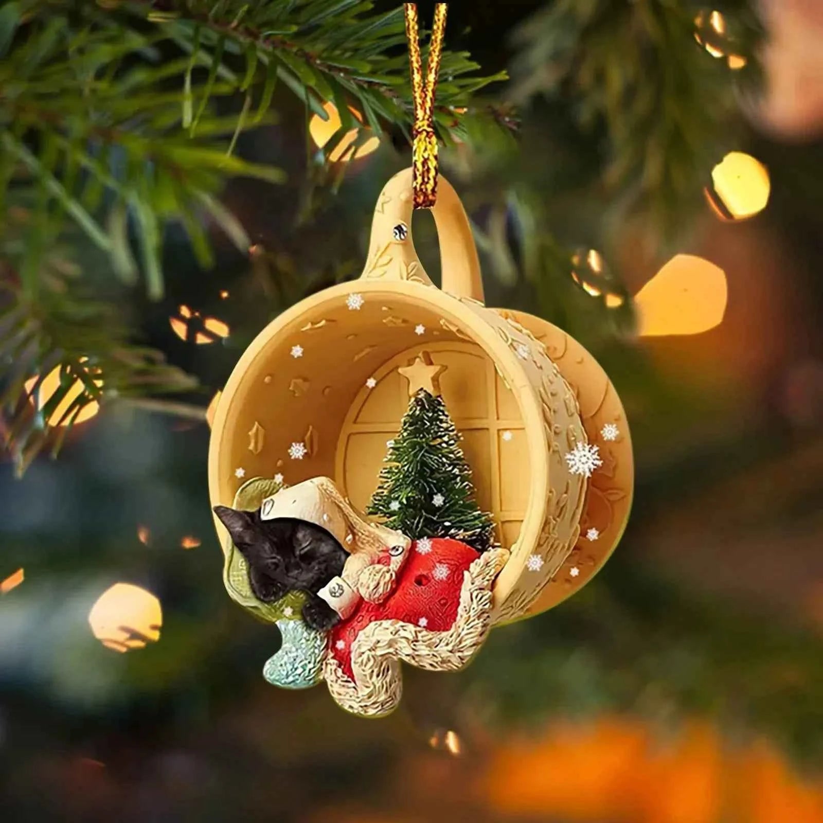 Cute Animal Christmas Tree Pendant (3.1 in) - Festival Party Ornament & Xmas Gift