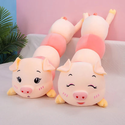 Caterpillar Pig Plush Pillow – Giant Kawaii Stuffed Animal