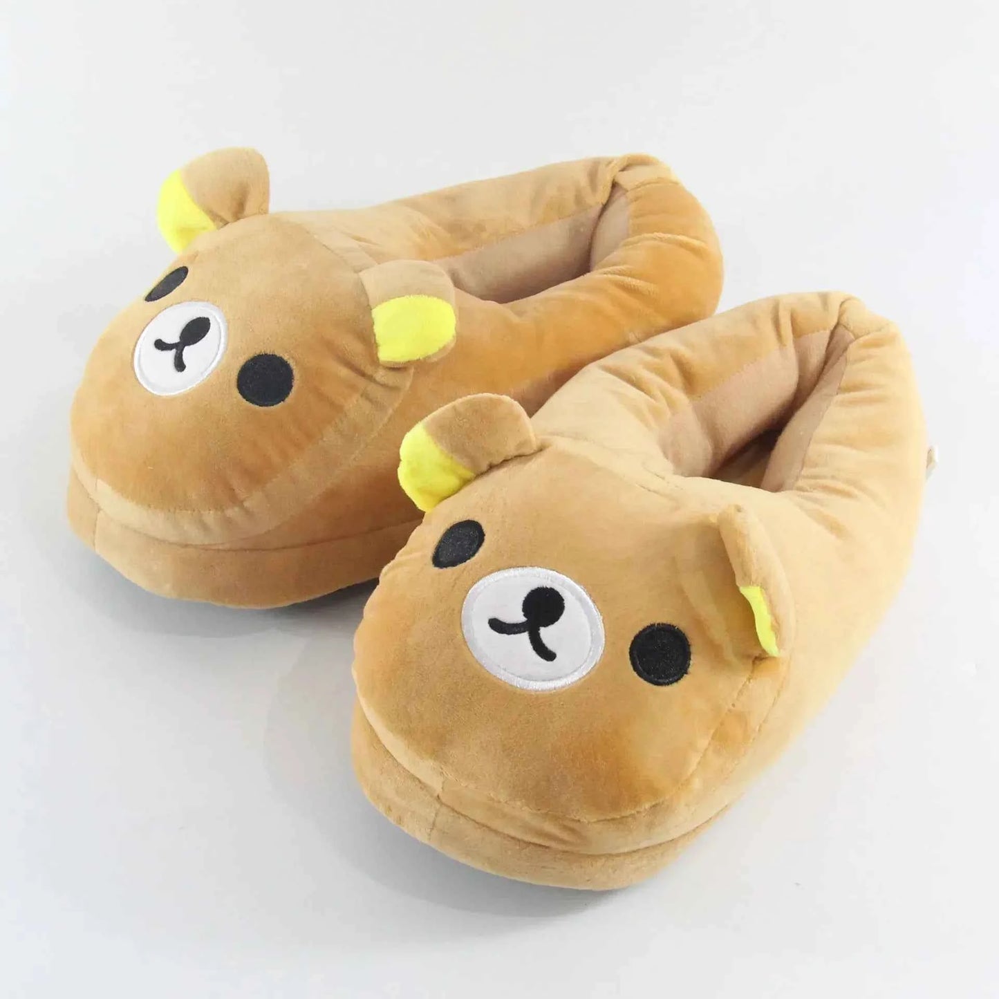 Luxury Winter Cute Bear Cotton Slippers - Couple Home Indoor Warm Flat Slides