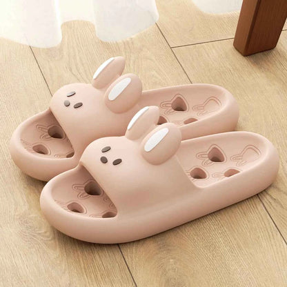House Slipper Women Rabbit Cute Cloud Sandals Summer Flip Pink