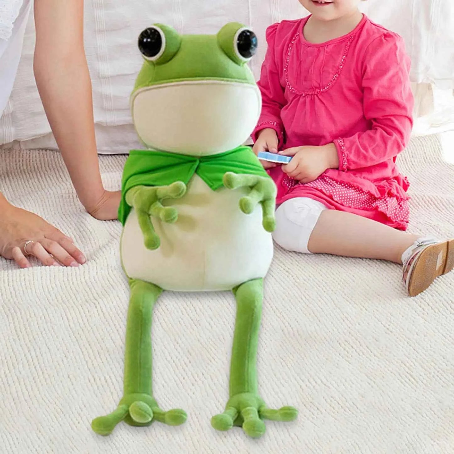 Cute Frog Plush Toy – Hooded Frog Stuffed Animal Pillow