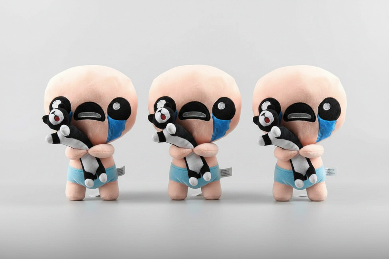 The Binding of Isaac Plush Toys (11.8 in) - Isaac & Black Cat Stuffed Animal Doll Gift Pink (3 pcs)