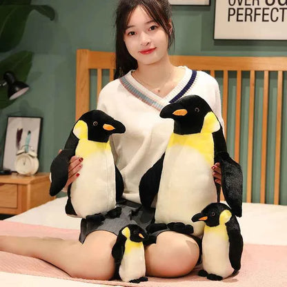 Cute Fluffy Penguin Plush Doll - Soft Stuffed Animal Toy Room Decor Gift, 3 Sizes