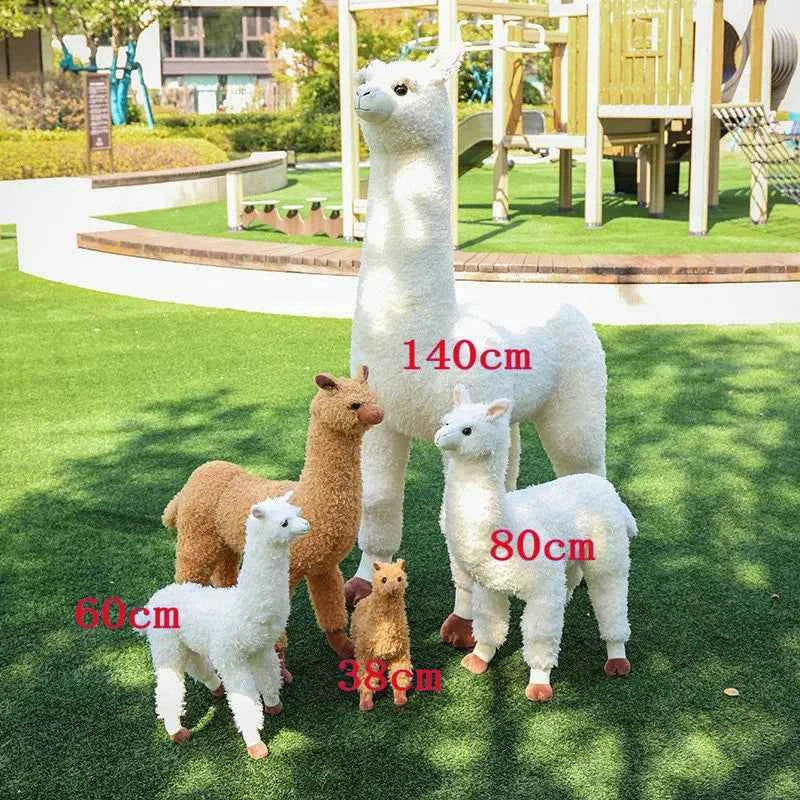 Realistic Standing Alpaca Plush Stuffed Animal – Soft Llama Toy for Kids & Adults