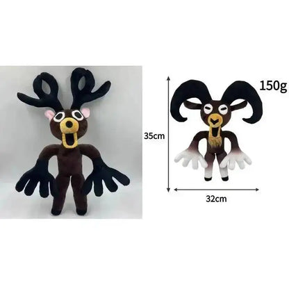 Forest Animal Plush Toy – Elk Deer & Owl Stuffed Doll 2pcs03