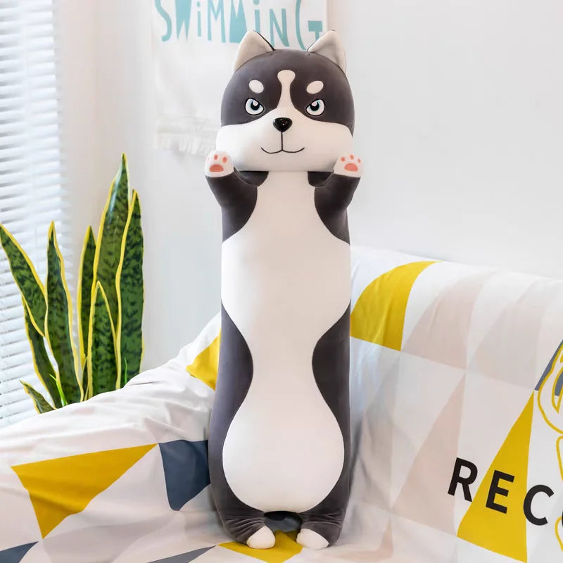 15 Styles 50-150cm Long Cat Plush Toys Stuffed Soft Pause Office Dog Doll Bed Sleepping Pillow Home Decor Birthday Girls Gifts fa nu husky