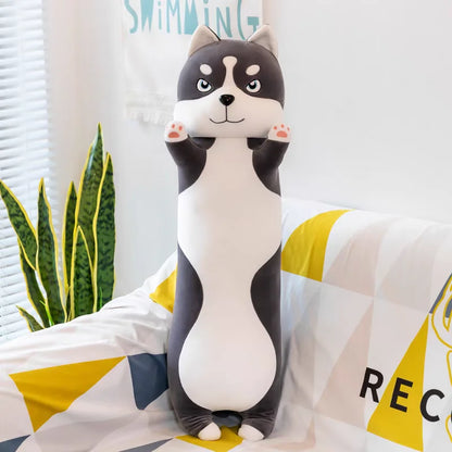 15 Styles 50-150cm Long Cat Plush Toys Stuffed Soft Pause Office Dog Doll Bed Sleepping Pillow Home Decor Birthday Girls Gifts fa nu husky