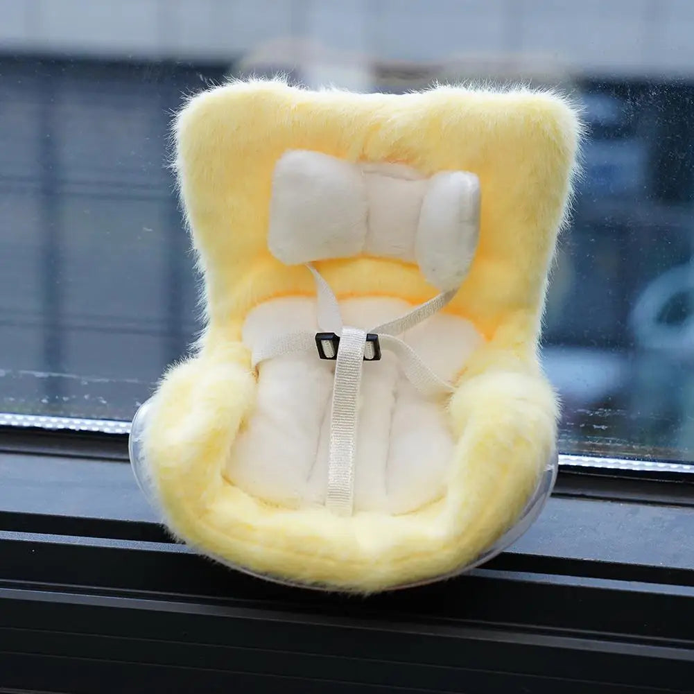 Kawaii Labubu Doll Safety Seat (4.25 in) - Cute Car Decoration & Ob11 Ornament Gift