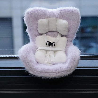 Kawaii Labubu Doll Safety Seat (4.25 in) - Cute Car Decoration & Ob11 Ornament Gift