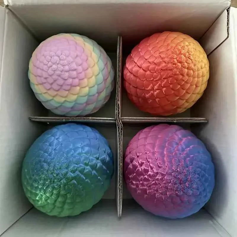 3D Printed Snake Surprise Egg Set – Flexible Jointed Figurines (4 Eggs + 4 Snakes)