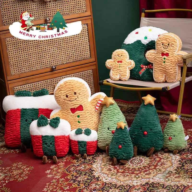 Cute Christmas Series Plush Doll (8-9 in) - Stuffed Santa, Snowman & Elk Toy